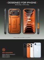 SUPCASE for iPhone 18 Pro Max Case/ 17 Pro Max Case, Belt Clip, Coral - Image 2