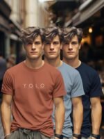 BULLMER Trendy Printed Cotton Blend Crew Neck/Round Neck Half Sleeve Tshirt for Men - Pack of 3 - Image 2