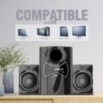 Intex 2100 Pro Auxiliary, Bluetooth Deep Bass Home Theater with Subwoofer 2.1 Channel with 55W Premium Signature Sound, Multiple Connectivity Modes, Master Remote and Sleek Finish (Black) - Image 8