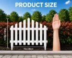 TASMAX Plastic Fence for Garden Edging Border Fencing for Garden Fence Outdoor Resistant PVC Garden Fence Decorative - Flower Bed Fencing for Pathway, Yard, Lawn Waterproof (Pack 8) - Image 2