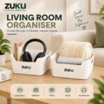 Zuku Storage Box Basket for Storage Plastic Organiser for Storage Bathroom Storage Box Small Plastic Organiser Bathroom Basket Boxes for Toys,Cosmetic,Accessory (White,3Pcs) - Image 6