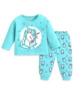 Kuchipoo Girls Regular Fit Cotton T-Shirts and Pyjamas Clothing Set-Pack of 3 - Image 4