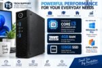 TECHSUPPORT Mini Desktop PC, Core i3 4th Gen, 4GB RAM, 128GB SSD, Windows 11 Pro, Office 2024, HD Graphics, WiFi, Compact Business & Office Computer | 1Year Onsite Warranty - Image 2