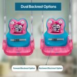 Amazon Brand - Supples Baby Swing for Kids | Non-Toxic Plastic | Indoor & Outdoor Use | Adjustable Design with Safety Belt | Age 3+ Years | Blue & Pink - Image 4