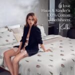 haus & kinder Double Bedsheet Queen Size Bed | 100 x 90 Inches 186 TC Pure Cotton Bedsheet for Queen Size Bed with 2 Pillow Covers - Garden of Joy - Image 7
