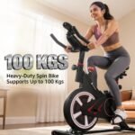 MAXPRO MP007 Spin Bike | Exercise Cycle for Home | 100KG Capacity | 8KG Flywheel | Adjustable Resistance | Silent Belt Drive |4way Adjustable Comfortable Seat Cushion | Indoor Cardio Workout Fitness Bike - Image 8