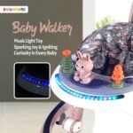 Kidsmate 360° Baby Walker for Boys & Girls | 6-24 Months | 7-Level Height Adjustment | Musical RGB Lights | Dual Tray for Food & Toys | Safe, BPA-Free & Comfortable Baby Walker (Radiant Pink) - Image 2