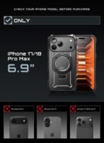 SUPCASE for iPhone 18 Pro Max Case/ 17 Pro Max Case with Stand, Black - Image 2