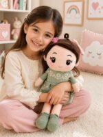 SCOOBA Girl Doll with Cute Green Frock 40cm Medium Height Stuffed Toy - Image 2
