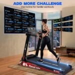 PowerMax Fitness TDM-95 4HP BLDC Motorized Treadmill for Home Use | 1.0-10 km/h Speed | 2-Level Manual Incline | Running Surface 950 x 385mm | LED Display | 12 Programs | Shock Absorption System - Image 4