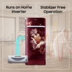 Samsung 189 L, 5 Star, Digital Inverter, Direct-Cool Single Door Refrigerator (RR21H2H25RZ/HL, Midnight Blossom Red, Base Stand Drawer, Single Touch Defrost, 2026 Model) - Image 8