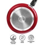 Milton Pro Cook Induction Cookware & Gas Stove Friendly Kitchen Jewel Set | 5 Pc Non-Stick Cookware Set | Kadhai with Lid, Fry Pan, Tawa, Laddle & Spatula | Durable 5-Layer Non Stick Coating | Maroon - Image 4