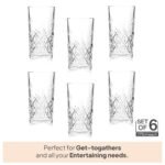 CELLO Classix Hi-Ball Glass Set of 6 Pcs 275 ml, Transparent | Freezer & Fridge Safe, Leadfree Dishwasher Safe Toughened Crystal Clear Glasses Set for Drinking Water Juice Milk Cocktail Mocktail Soda - Image 4