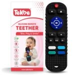 tekme Silicone Remote Teether For Baby, Remote Teether For 3+ Months And 6 To 12 Months Baby, Helps Biting Skills Development, Colour & Shape Recognition, Teething Toys For Babies And Toddlers (Black) - Image 2