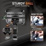 GRAND PITSTOP Mobile Holder for Bikes | (Black - Jaw Grip 360° Rotation) | Phone Mount for Motorcycle, Bicycle, Scooter | GPS Navigation Support | Anti-Slip Clamp | Sturdy Build - Image 3