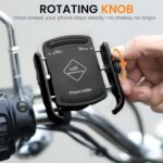 GRAND PITSTOP Mobile Holder for Bikes | (Black - Jaw Grip 360° Rotation) | Phone Mount for Motorcycle, Bicycle, Scooter | GPS Navigation Support | Anti-Slip Clamp | Sturdy Build - Image 5