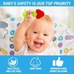 3 PCS Baby Teething Toys, Soft Fruit Teething Toys for Babies 0-6 Months 6-12 Months, Silicone Baby Teethers Stick Freezer Safe for Infants and Toddlers - Image 3