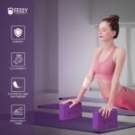 FEGSY High Density Foam Yoga Block Brick Set of 2 with Yoga Strap for Improve Strength, Aid Balance, and Flexibility (Multicolor) - Image 5