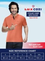 Lux Cozi Men's Half Sleeve Soild Casual Regular Fit T-Shirt with Chest Pocket | Polo Tshirt for Men - Image 5