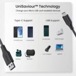 Ambrane Unbreakable 60W / 3A Fast Charging 1.5m Braided Micro USB Cable for Smartphones, Tablets, Laptops & Other Micro USB Devices, 480Mbps Data Sync, Quick Charge 3.0 (RCM15, Black) - Image 5