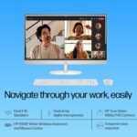HP AIO, 13th Gen Intel Core i3-1315U,(8GB DDR4,512GB SSD) 300 nits, Anti-Glare, 23.8inch(60.5cm) FHD, Win11, M365, Office24, Shell White, 5.27kg, FHD IR Camera w/Privacy Shutter, 24-cr0901in/cr0905in - Image 5