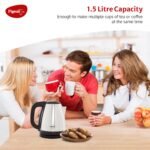 Pigeon Amaze Plus Electric Kettle 1.5 L, 1300 Watt, Stainless Steel Body with Auto Shut-off Feature Used for Boiling Water - (Silver) - Image 4