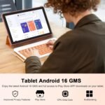 CUPEISI 10" Android 15 Tablet, 20GB RAM+128GB ROM/2TB Expandable for Tablet PC, 2 in 1 with Keyboard, 2.0GHz Quad Core HD CPU, Google 5G WiFi 6 BT 5.0 Certified - Image 3