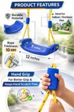 Busy Kid Plastic Swing Seat For Kids, Age 3 To 10 Years With Hand Grip (Blue), 39 Cm, 18 Cm X 9 Centimeters - Image 2