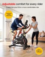 Sparnod Fitness SSB-07 Exercise Spin Bike for Home Gym, Infinite Variable Resistance, LED Console, Pulse Monitor, Emergency Brake, Adjustable Ergonomic Design, Maximum User Weight 120 kg - Image 7