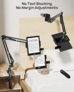 Kindle Holder with Remote Page Turner – Kindle Stand with Remote Page Turner for Bed, Hands-Free Clip Mount, Easy-Adjust Steel Arm (Not Gooseneck), No Text Blocking - Image 8