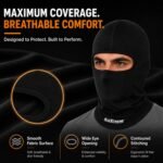 Allextreme Full Face Mask for Riders Anti-Pollution UV Sun Protection Pin Mesh Balaclava Neck Cover Bandana Helmet Liner for Men & Women Biker Hiking Cycling Protective Bike Riding Gear (Black) - Image 5