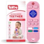 tekme Remote Silicone Teether For Baby, For 3+ Months Baby, Helps Biting Skills Development, Colour & Shape Recognition, Teething Toys For Babies And Toddlers (Pink) - Image 2