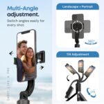 Tygot T9 Selfie Stick Tripod, 67 Inch (170CM) Reinforced Tripod for Mobile Phone, Multi-Functional Bluetooth Long Selfie Stick for Travel,Vlogging,Compatible with iPhone and All Smartphones - Image 6