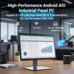 15.6" All-in-One Industrial Desktop PC Fanless, Android 12 Touchscreen Computer with Pivoting VESA Mount Rugged RK3399 Tablet, 4GB RAM 64GB ROM, 1920 x 1080 IPS, USB 3.0, Gigabit Ethernet, Type-C - Image 6