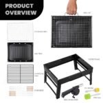 ORILEY 【Upgraded 2025-26】 Foldable and Portable Charcoal Barbeque Grill Set 【5 Combo】: 【8-Sticks】 【1-Spatula】 【1-Oil Brush】 【1-Blower】 Heavy Duty BBQ for Home Outdoor Camping Picnic Travel Cooking - Image 2