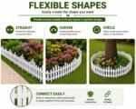 TASMAX Plastic Fence for Garden Edging Border Fencing for Garden Fence Outdoor Resistant PVC Garden Fence Decorative - Flower Bed Fencing for Pathway, Yard, Lawn Waterproof (Pack 8) - Image 7