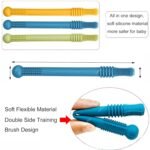 Lefan Silicone Tube Teething Toys for Babies - 6-18 Months Infants - Pack of 3 Pcs, Multicolor (Round-3Pcs) - Image 3