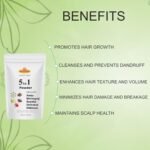 Khadi 100% Natural 5 in 1 Amla, Reetha, Shikakai, Bhringraj & Hibiscus Powder – 100% Herbal Hair Care Blend for Hair Growth, Strength & Shine – Prevents Hair Fall & Dandruff – 125gm - Image 2