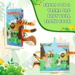 SNOWIE SOFT® Forest Cloth Books for Babies 0 to 3 Years, Sensory Book for Babies 6-12 Month with 3D Touch Feel High Contrast Dimensional, Built in Rustling Sound, Early Educational Waterproof Baby Toy - Image 7