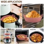 RUCON® Silicone Air Fryer Liner 8 Inch | Food Grade BPA Free Non-Stick Air Fryer Basket | Heat Resistant up to 230°C Dishwasher Safe | Air Fryer Accessories for Baking, Roasting & Cooking (Pack of 2) - Image 3