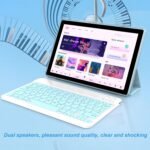IWEGGO Android 15 Tablet, 10 inch 12GB RAM+64GB ROM+1TB Expandable, 1.8Ghz Quad-core Processor, 2 in 1 Tablets with Keyboard Case Mouse Stylus, 5G Wifi, 8MP Dual Camera, 1280*800 HD Screen Tablet Blue - Image 6