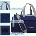 TRAVALATE 45L Ultra-Light Travel Duffle Luggage Bag Organizer - Navy Blue - Image 4