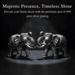 Dev Aastha 999 Pure Silver Plated Elephant Murti Pack of 2 | 3 Inch Vastu & Good Luck Showpiece for Temple, Puja Room & Living Room Decor | Perfect Religious Gift Item. - Image 7