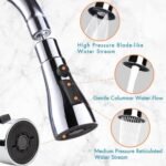 360° Rotating Kitchen Tap Extender, Flexible Faucet Attachment with 2/3 Mode Spray Head, Universal Splash Filter Aerator, Chrome Plated Sink Tap Extension for Kitchen & Bathroom (Silver) - Image 4
