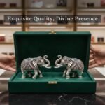 Dev Aastha 999 Pure Silver Plated Elephant Murti Pack of 2 | 3 Inch Vastu & Good Luck Showpiece for Temple, Puja Room & Living Room Decor | Perfect Religious Gift Item. - Image 5