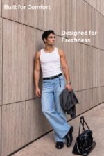 Van Heusen Men’s White Cotton Vest – Pack of 2 |Antibacterial 100% Combed Cotton | Moisture‑Wicking, Stay‑Fresh Technology, Soft Handfeel | Extended Length |Doesn’t lose shape | Regular Fit Sleeveless Innerwear | Style 10071 - Image 3