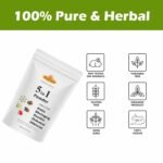 Khadi 100% Natural 5 in 1 Amla, Reetha, Shikakai, Bhringraj & Hibiscus Powder – 100% Herbal Hair Care Blend for Hair Growth, Strength & Shine – Prevents Hair Fall & Dandruff – 125gm - Image 5