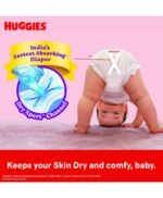 Huggies Complete Comfort Wonder Pants Newborn / Extra Small (NB/XS) Size (Up to 5 Kg) Baby Diaper Pants, 22 count| India's Fastest Absorbing Diaper with upto 4x faster absorption | Unique Dry Xpert Channel - Image 2
