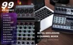kh Audio Mixer 6 Channel for Stage Live Studio Stereo Recording DJ Stage Professional Audio Mixer Sound Board Console System Interface 6 Channel 48V Phantom Power (6 Channel DSP) - Image 3