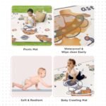 Play Nation Premium Double Sided Waterproof Play Mat for Babies 0 to 2 Years, 8mm Thickness, Newborn Learning Floor Mat, Large & Foldable Crawling Carpet, 6X5 Feet, Space, Multicolor, 1 Count - Image 6
